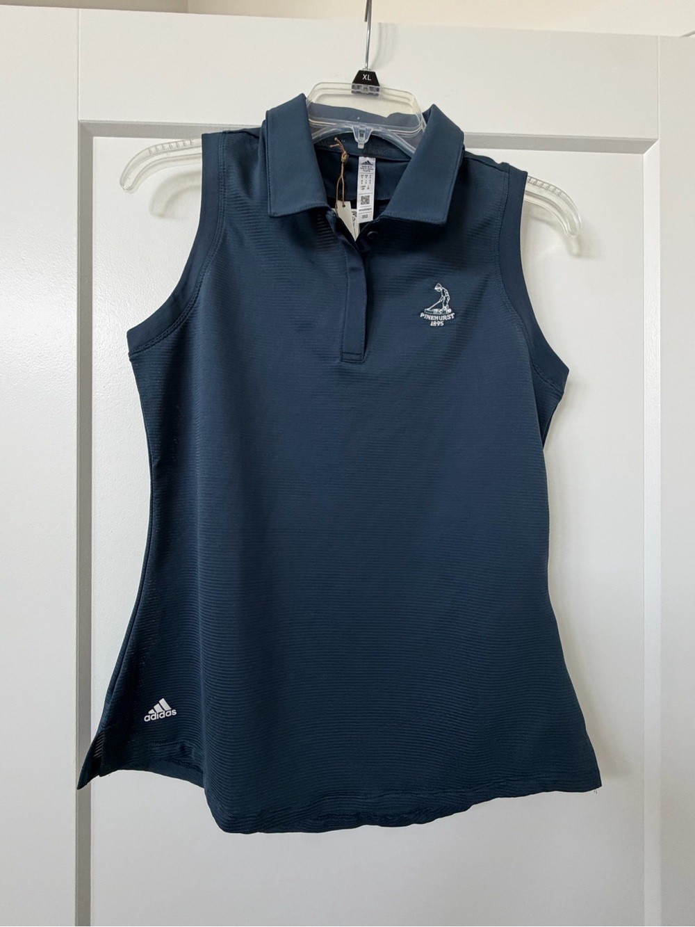 Adidas Women’s Sleeveless Pinehurst Goft Polo Tank Top - Navy - Bx2